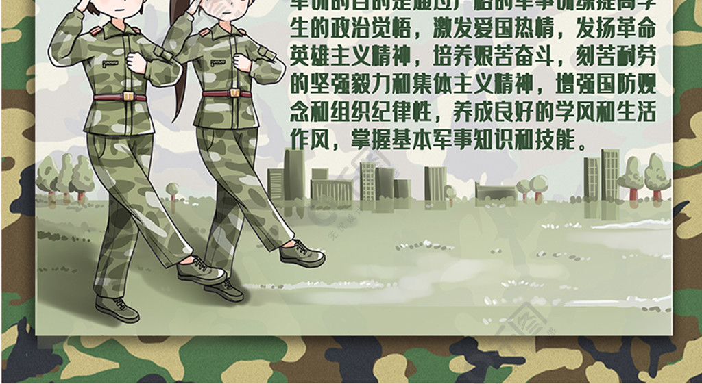 新生軍訓宣傳海報