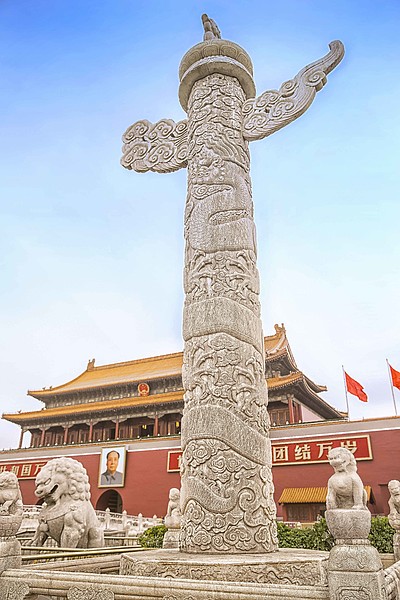 北京柱子图腾图片图片