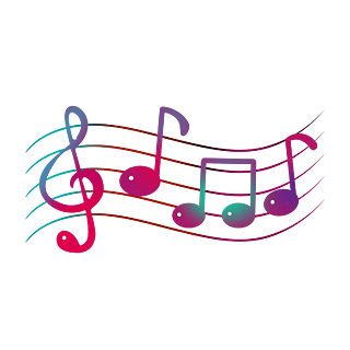 手绘卡通可爱彩色音符音乐符号可商用gif音乐系列的颜色由音乐符号和