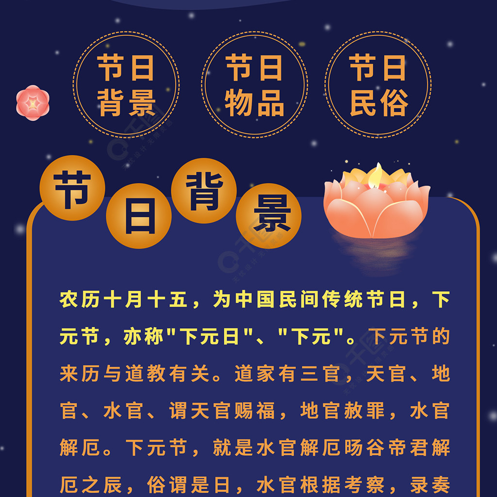 點擊瞭解詳細 >>中國傳統節日下元節信息長圖2年前發佈想獲得素材商業