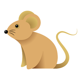 鼠年矢量素材金色生肖鼠