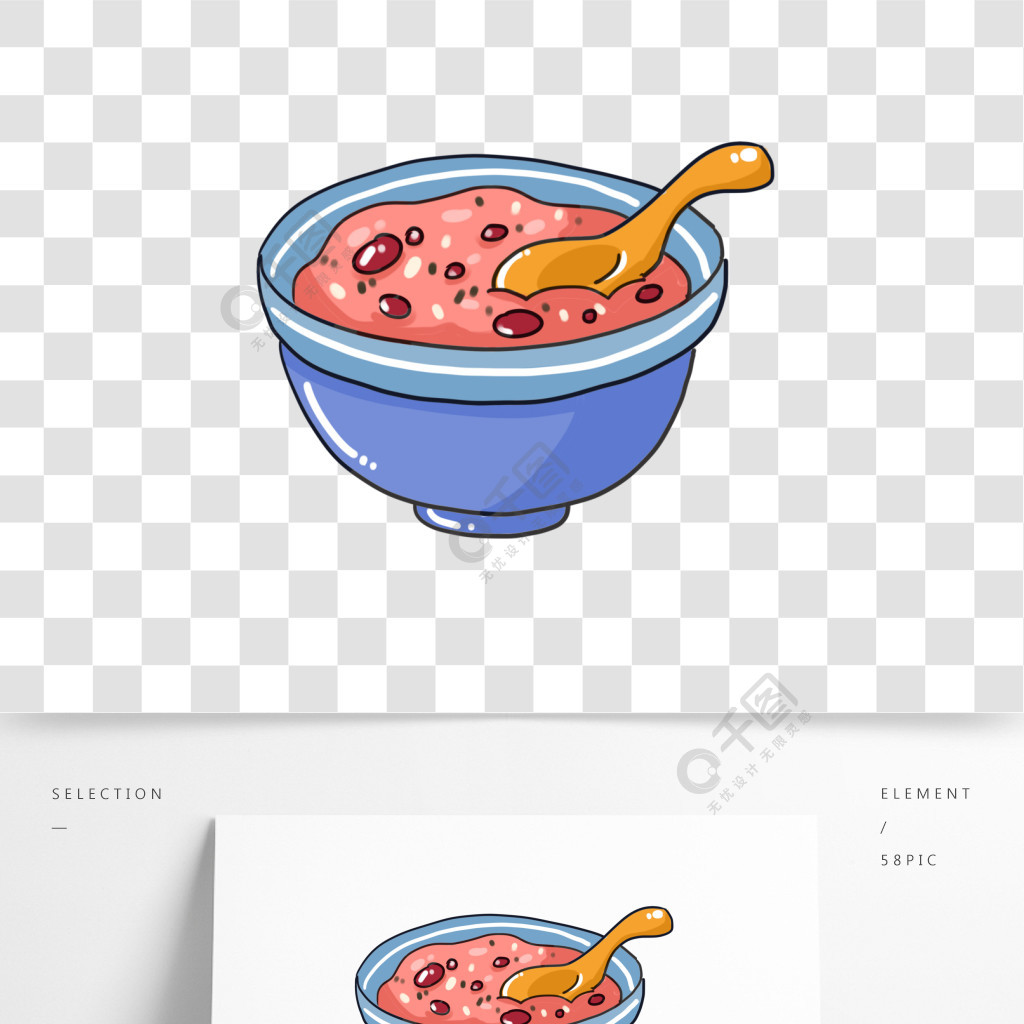 小米红豆粥简笔画图片