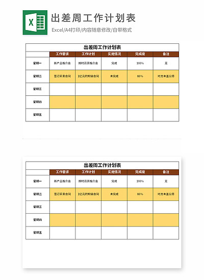 出差工作總結報告excel模板免費下載_出差工作總結報告excel表格下載