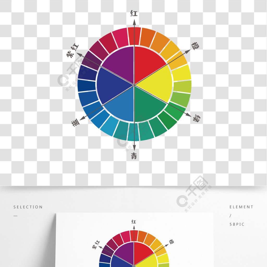 矢量顏色色環色盤裝飾