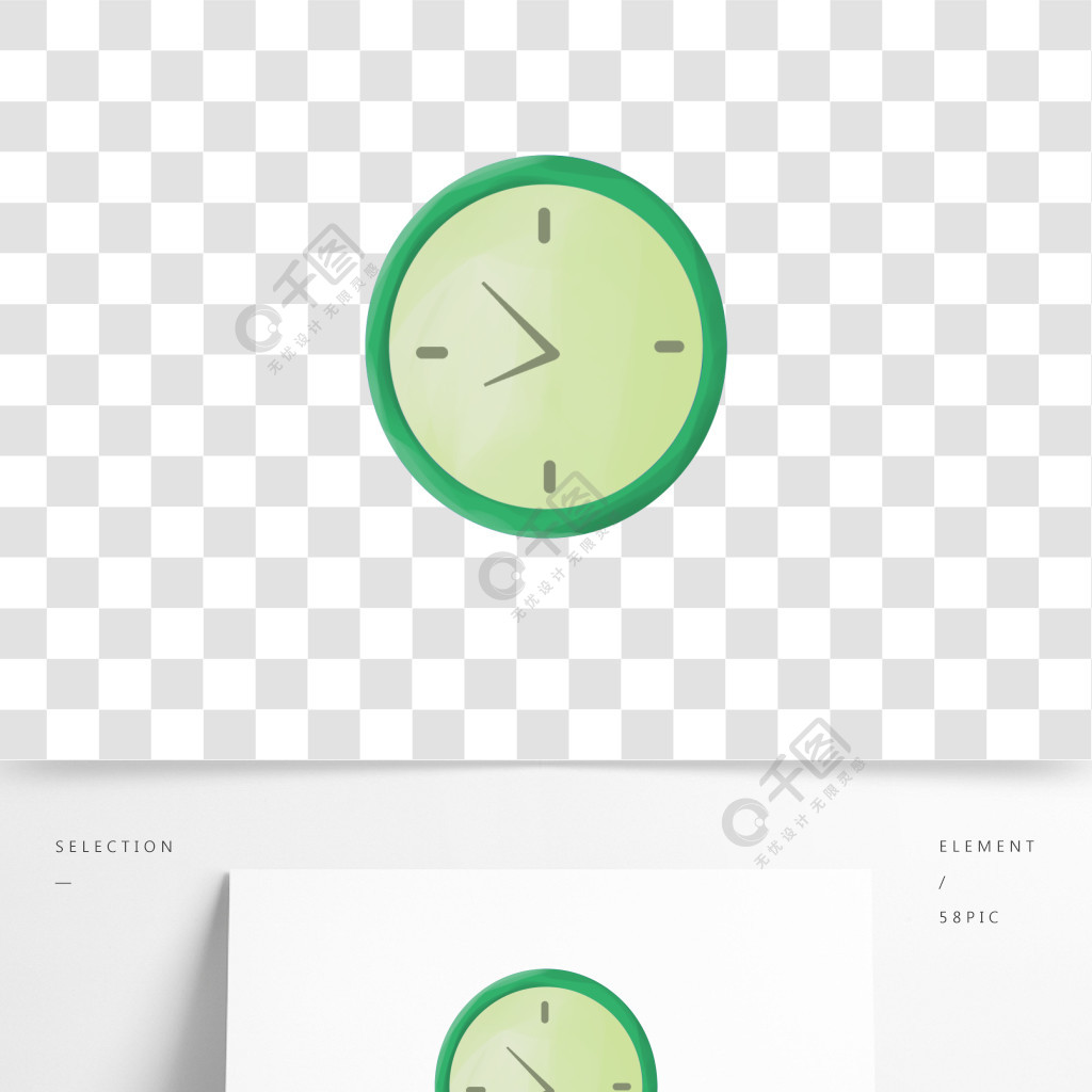 漂亮的手繪時鐘插畫素材
