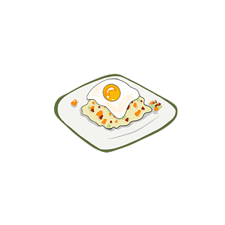 蛋炒饭卡通画法图片