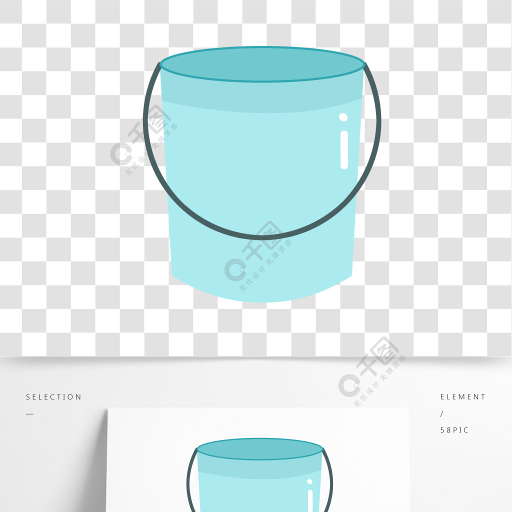 卡通手绘塑料桶水桶