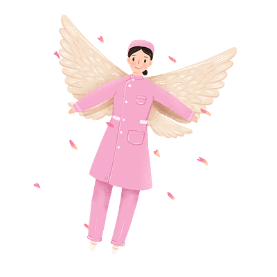 医护人员白衣天使最可爱的人感谢粉色翅膀