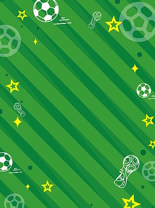 简约绿色足球背景清新风手绘绿色足球插画背景黑色复古足球电影广告