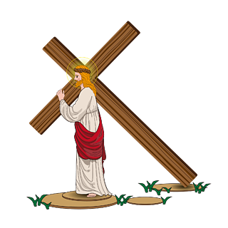 耶稣十字架图片 漫画图片