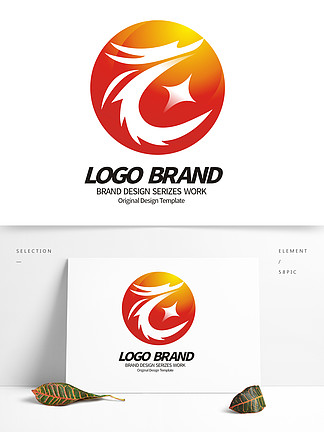 简约创意红黄飞<i>龙</i>T字母企业LOGO设计