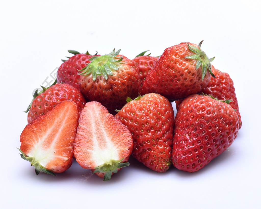 草莓纵切面结构图图片