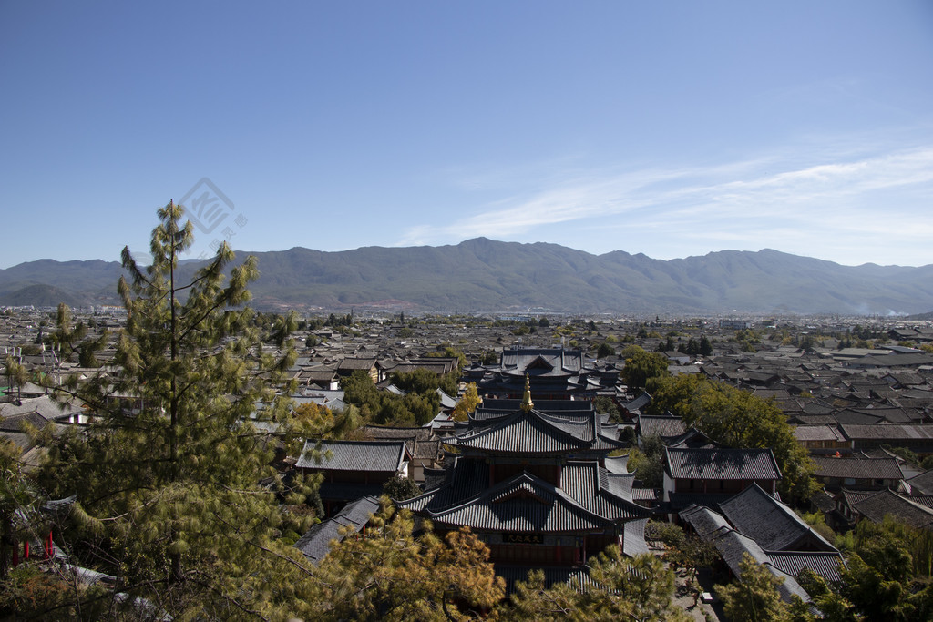 古代建筑群俯视图