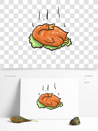 烤鹅图片卡通简单图片
