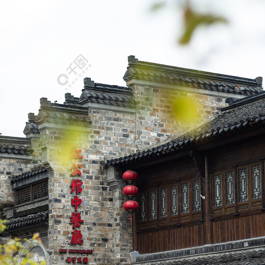 老門東古建築古風亭臺樓閣木柱亭子旅遊