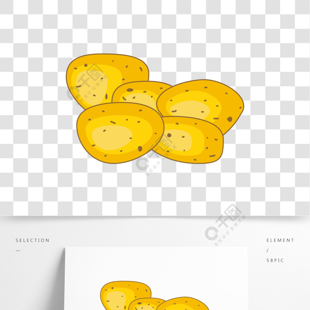 卡通手绘马铃薯土豆