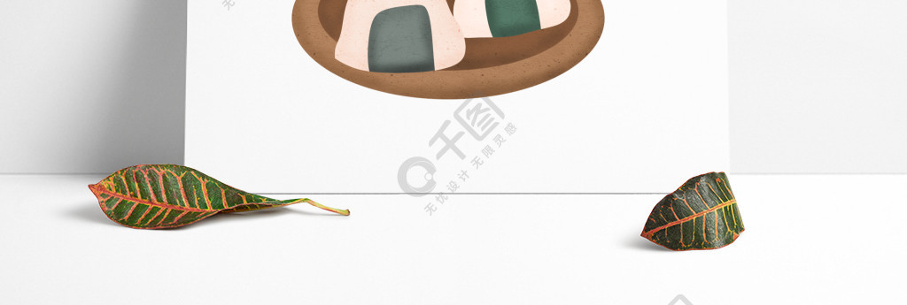 手绘卡通日式海苔饭团食物图片