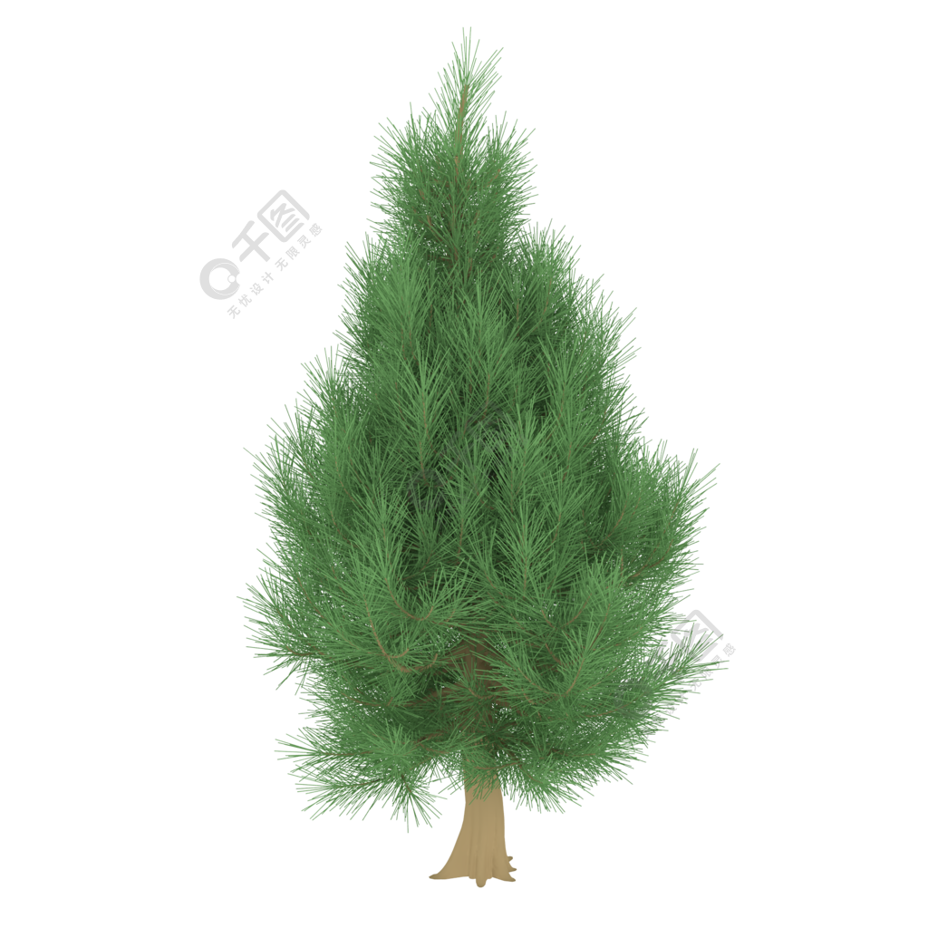 3d模型植物素材松树针叶植物背景素材