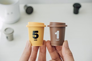 文艺清新五一创意胶囊咖啡摄影图 一人食