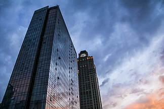 建筑空间高楼大厦城市摄影图片素材 复工