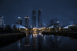 建筑空间城市夜景摄影图片素材