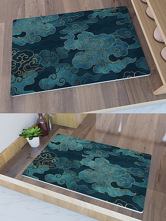 原创新中式质感传统<i>云</i>纹地毯