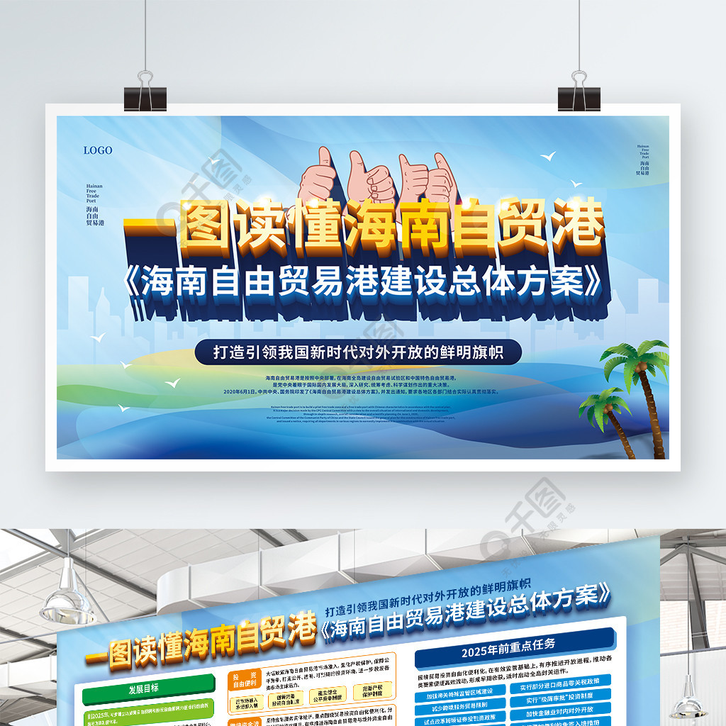 海南自由贸易港宣传栏图片