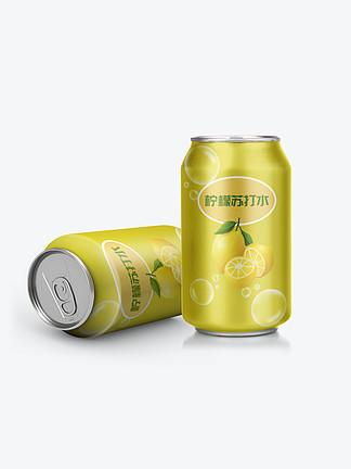 柠檬苏打水包装设计图片