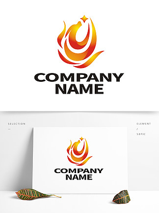 飞<i>龙</i>火焰文化传媒公司logo标志设计