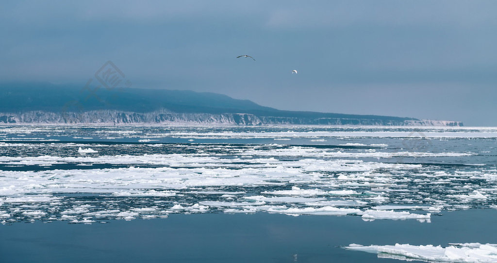 北海道網走冬季旅行鄂霍次克海風景實拍