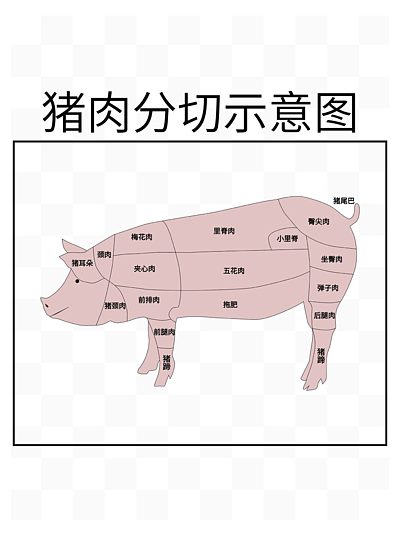 斜切猪肉图解图片