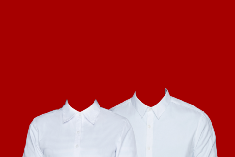 红底白衬衫结婚照素材图片