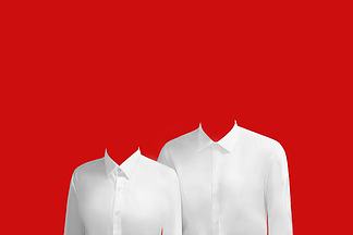结婚证红底白衬衫免抠素材