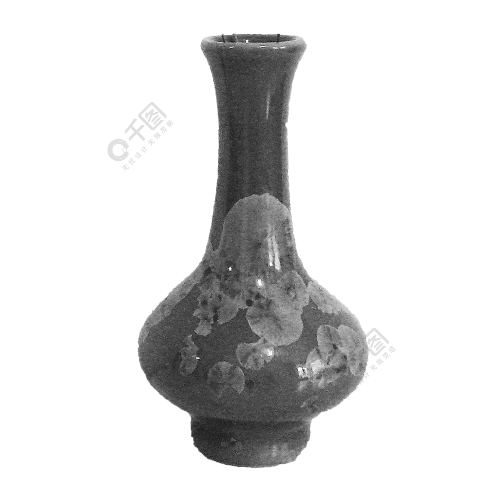 ダークブラウン 茶色 陶器 花瓶 (81) - 食器