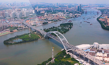 广州丫髻沙大桥交通珠江城市景观