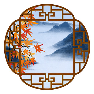 中国风窗框素材图片