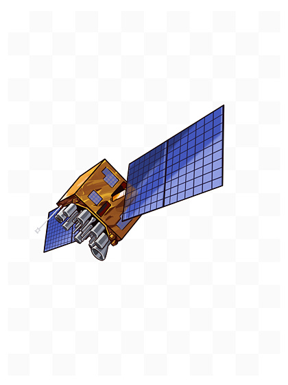 人造卫星画法颜色图片