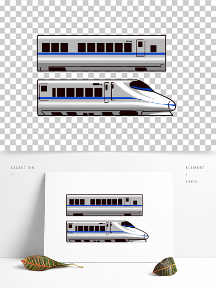 火车侧面插画图片