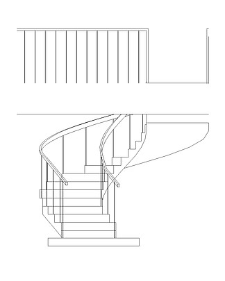 草图大师弧形楼梯画法图片