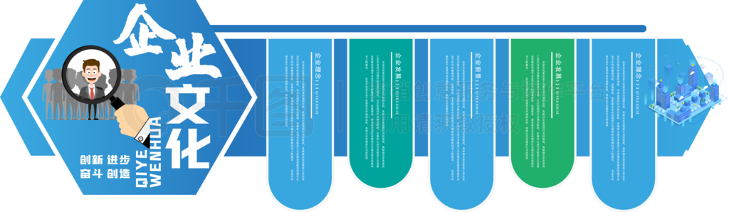 企业公司介绍现代文化墙