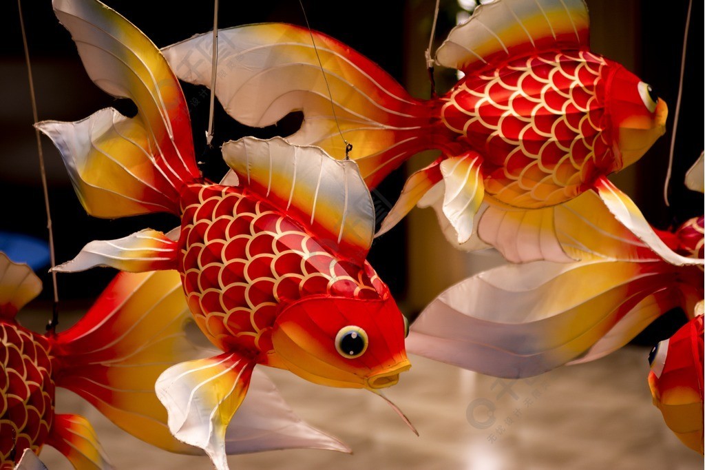 金鱼锦鲤国潮风灯笼造型年年有鱼