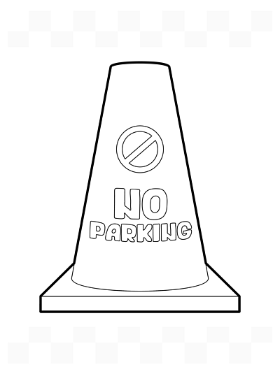 门前禁止停车黑白图片
