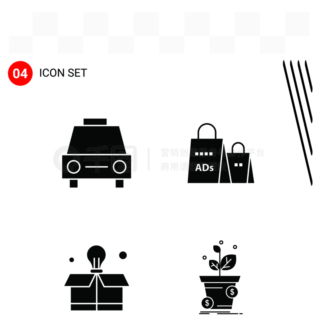 4ȾýĻ㼯ڼʵʽWebƶ豸PixleηڰɫϵĹͼ־4 Icons ĺɫͼʸ