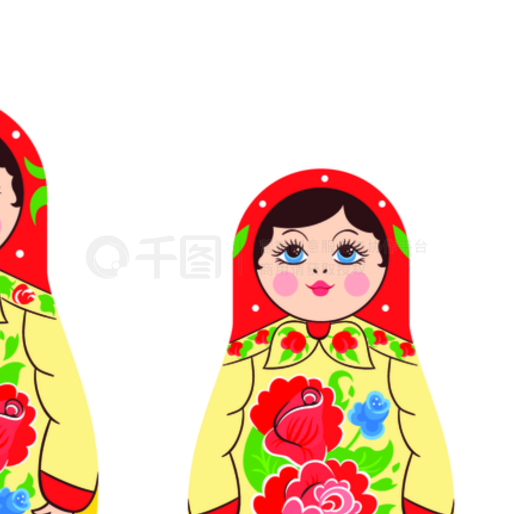 Matryoshka semyonovskayaǶżļͥײڼװСͼͬɫȾý֤Ƕ׶˹޼