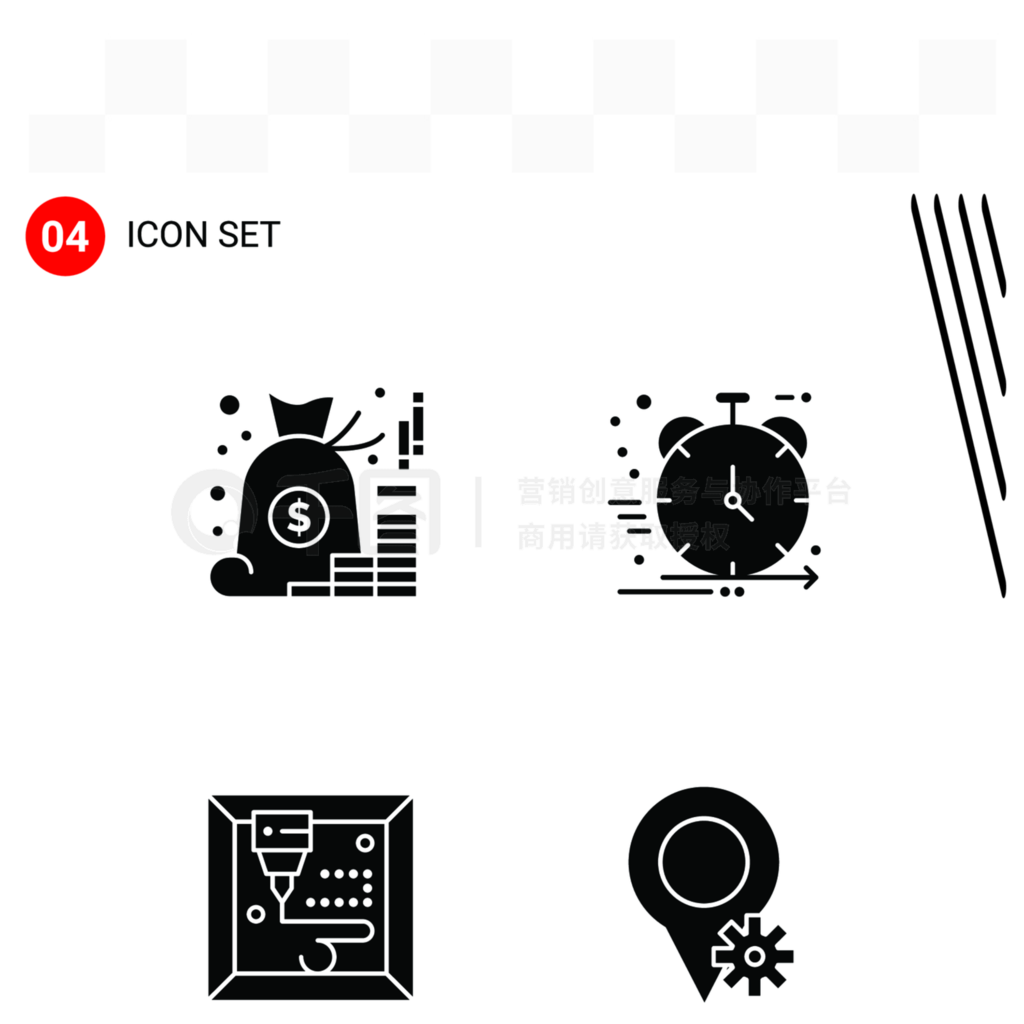 4ȾýĻ㼯ڼʵʽWebƶ豸PixleηڰɫϵĹͼ־4 Icons ĺɫͼʸ