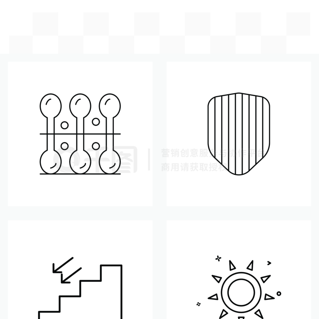 UI Set of 4 Basic Line Icons of cotton?¥??Ϸ?ʸͼ