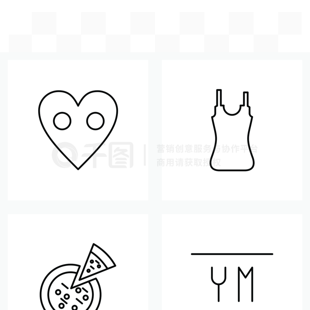 UI Set of 4 Basic Line Icons of button??÷?ȹ?ʸͼ