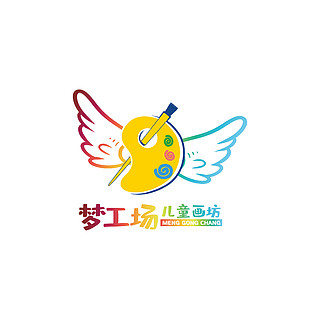 少儿美术儿童画室培训班logo矢量大气妈祖剪影旅游logo标志设计创意