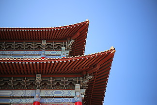 古建筑屋檐 寺庙屋檐 中国建筑装饰图案