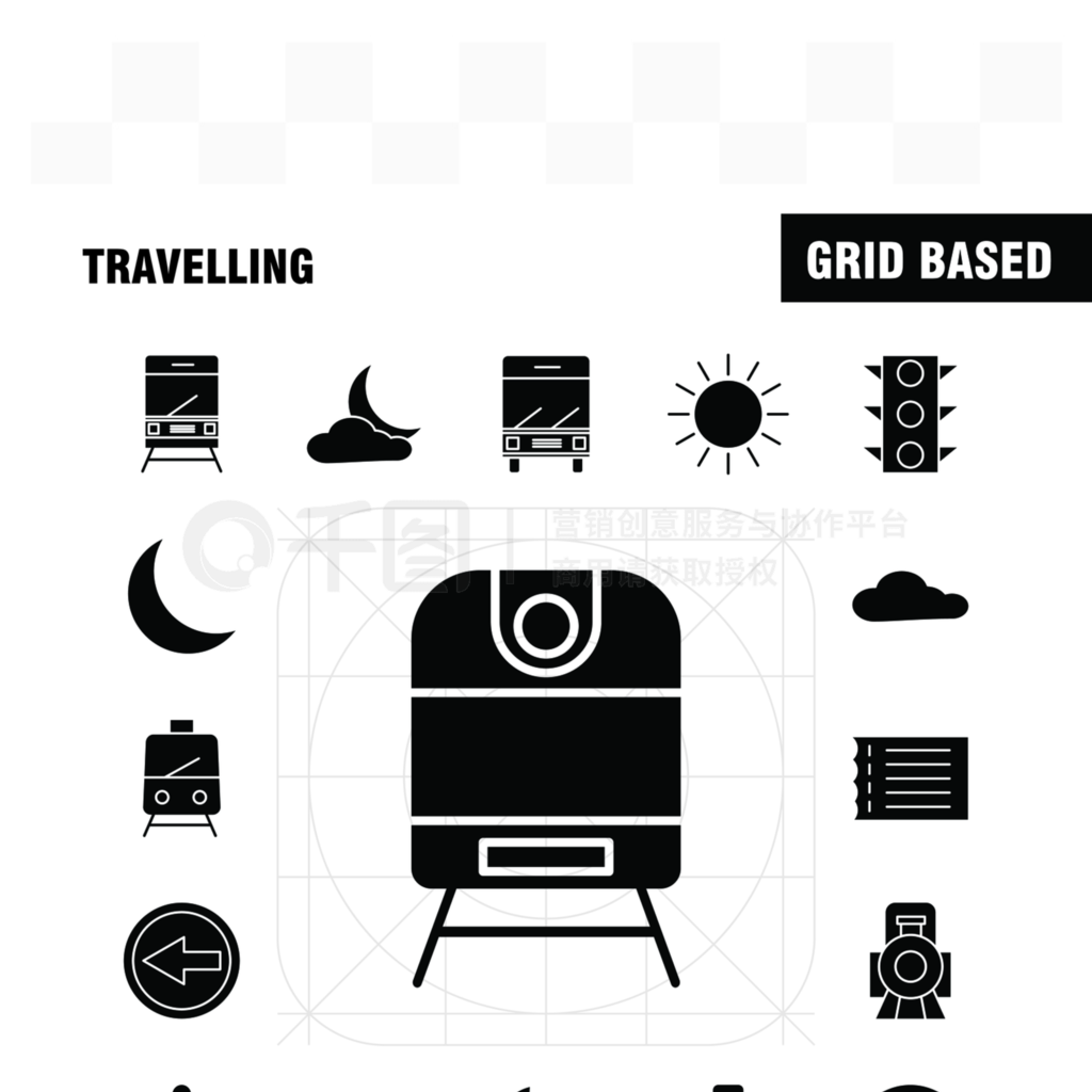 WebӡƶUX UI׼Traveling Solid Glyphͼ磺䣬ããã֣άãͼ-ʸ